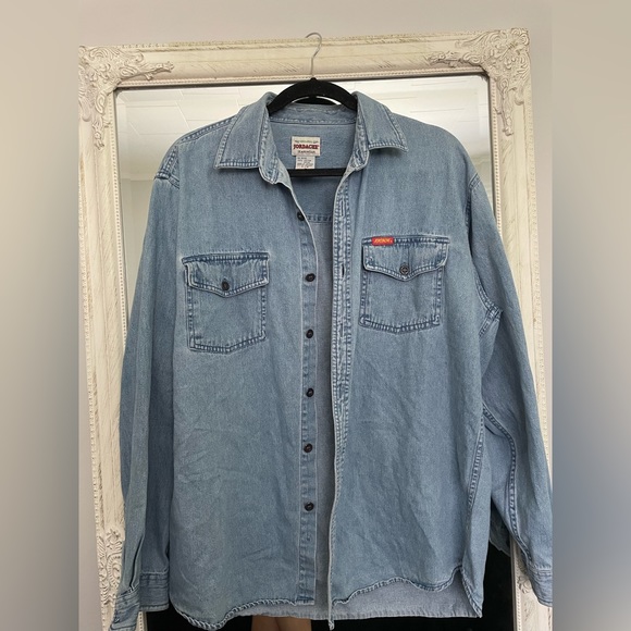 Vintage 90s denim button up shirt! - Picture 1 of 5